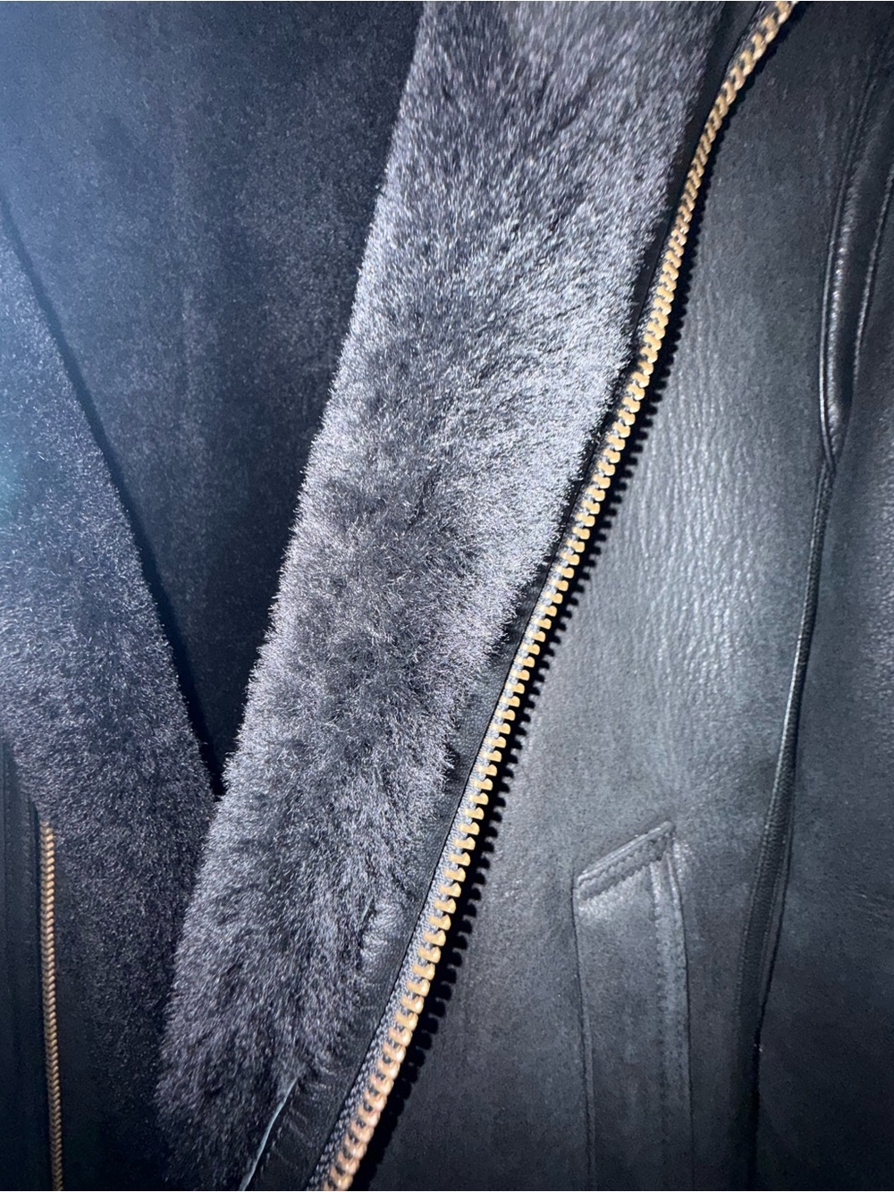 Overland Black (real) Shearling Moto Jacket - Women - Picture 3 of 11
